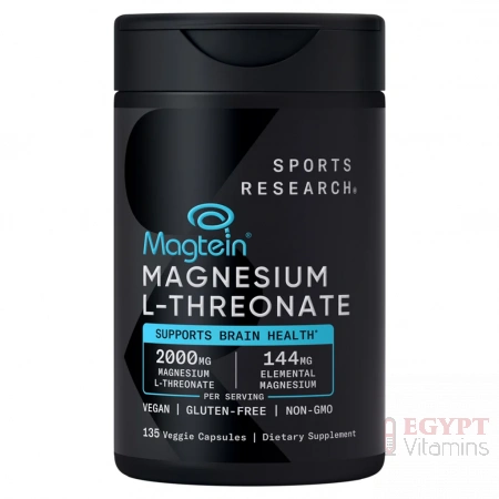 Sports Research Magtein Magnesium L-Threonate, 2000 mg | 135 Capsules