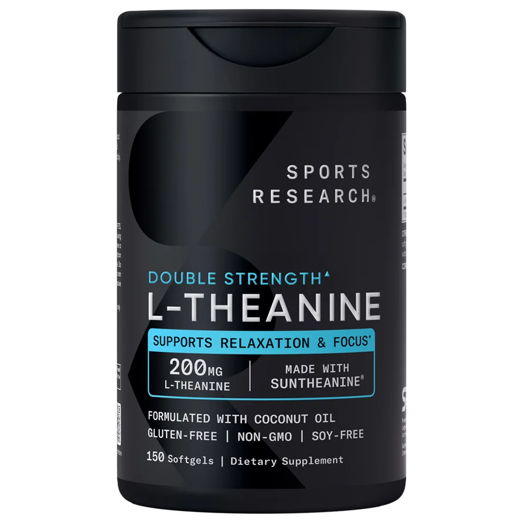 Sports Research L-Theanine Suntheanine 200mg | Stress Relief |150 Softgels
