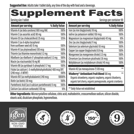 MegaFood Women's Whole Body Multivitamin, 90 Tablets - Image 2