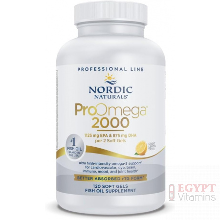 Nordic Naturals ProOmega 2000, Lemon Flavor | 120 Soft Gels