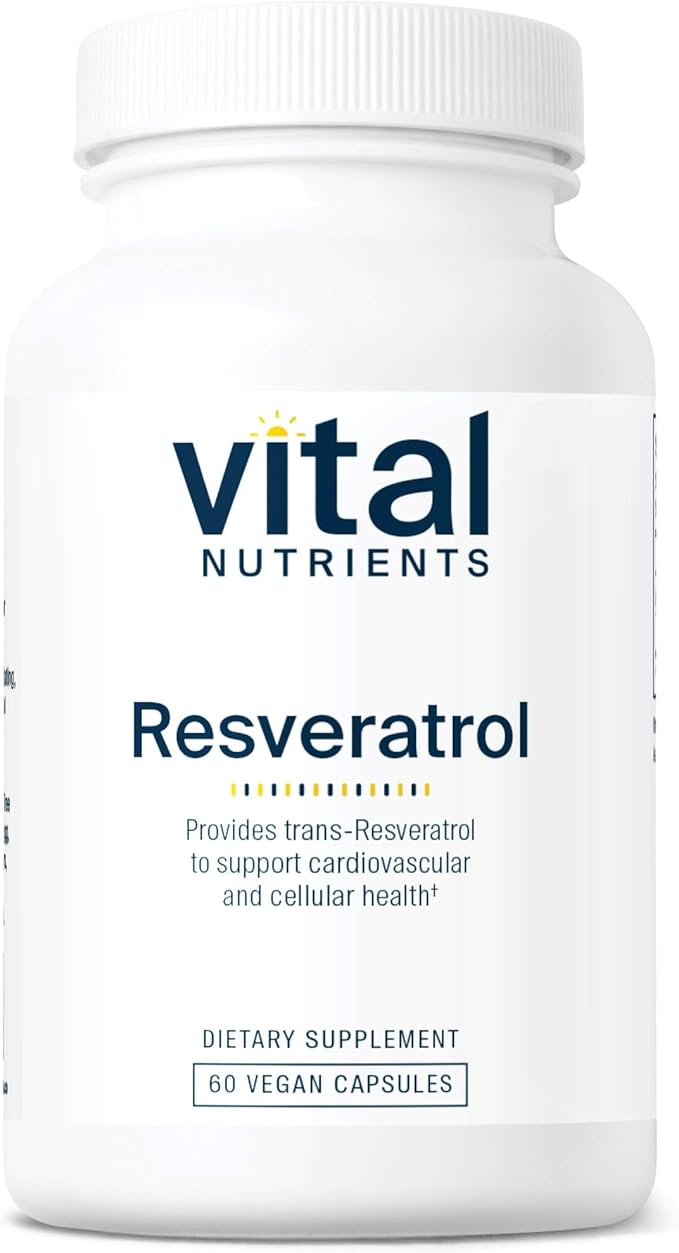 Vital Nutrients Resveratrol 250mg | Cardiovascular & Cellular Health Support | 60 Capsules