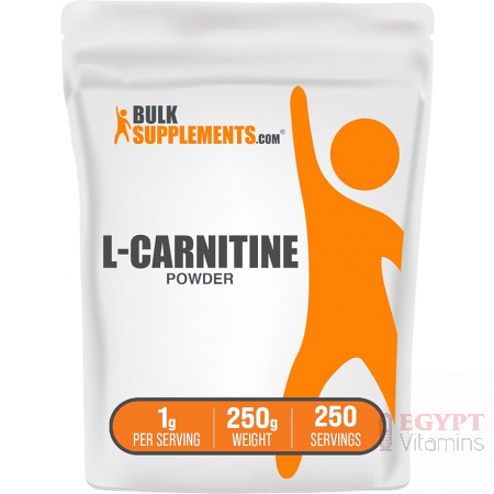 BulkSupplements.com L-Carnitine Powder - Carnitine Supplement, Amino Acid Supplement - Unflavored & Gluten Free, 1g per Serving, 250g