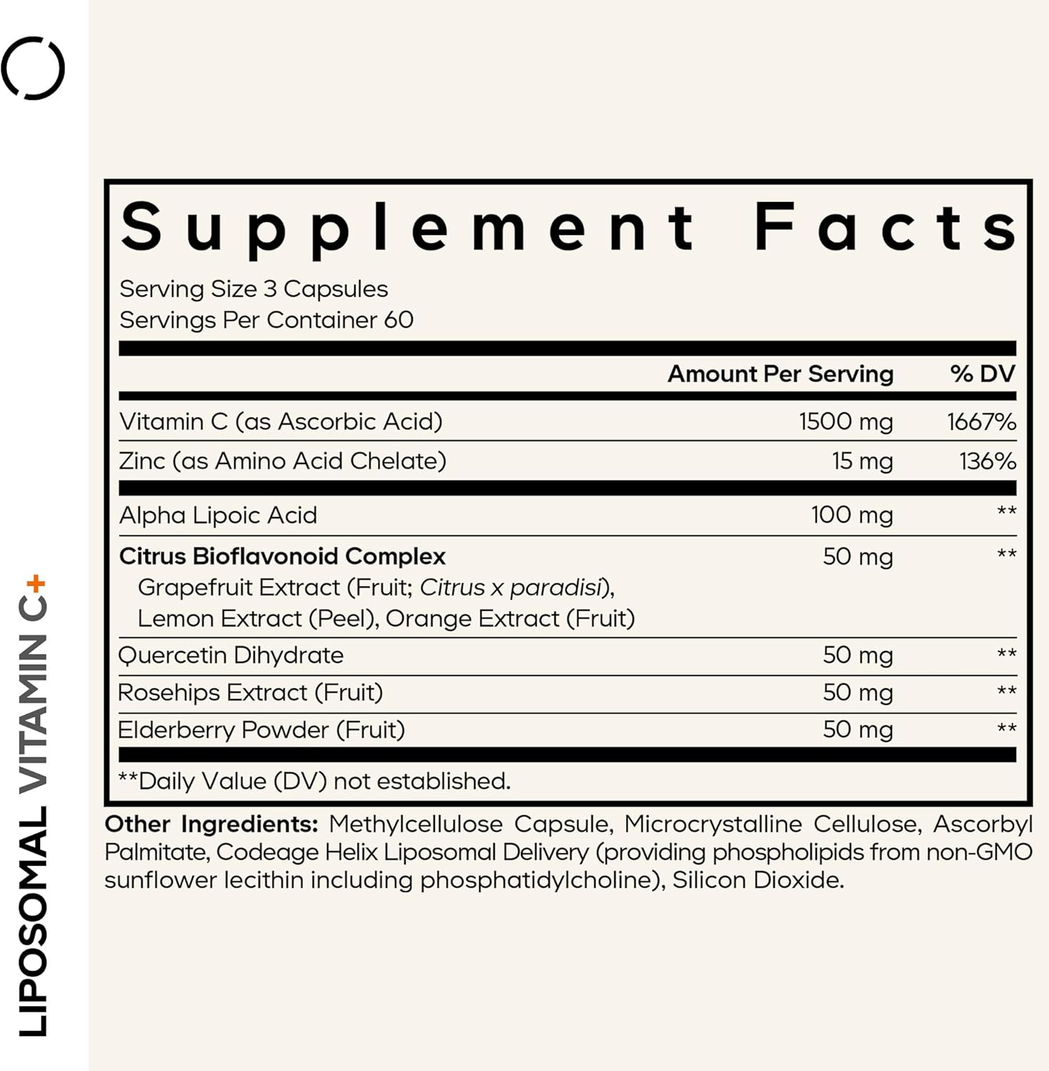 Codeage Liposomal Vitamin C 1500mg | 180 Capsules - Image 2