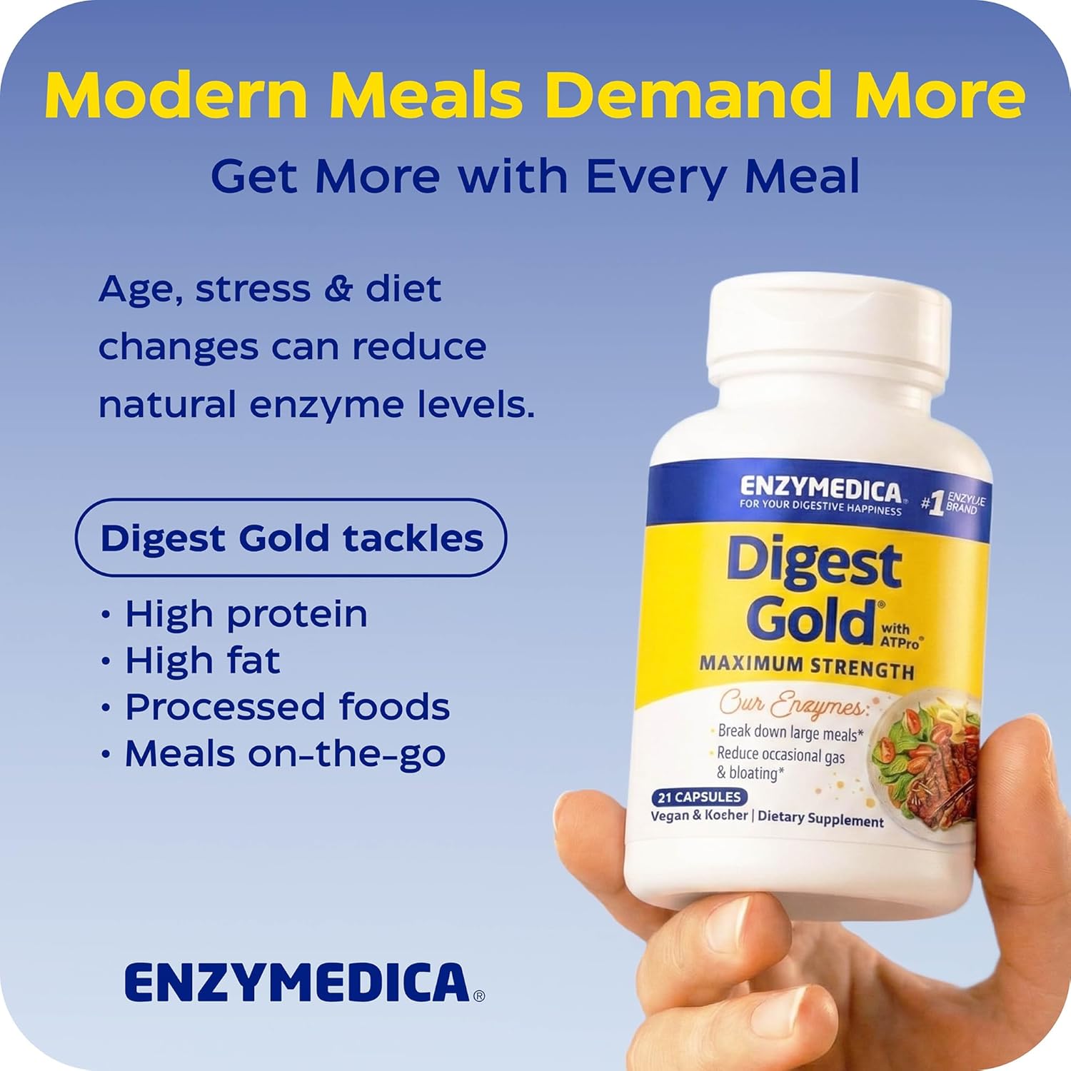 Enzymedica Digest Gold + ATPro | 180 Capsules - Image 7