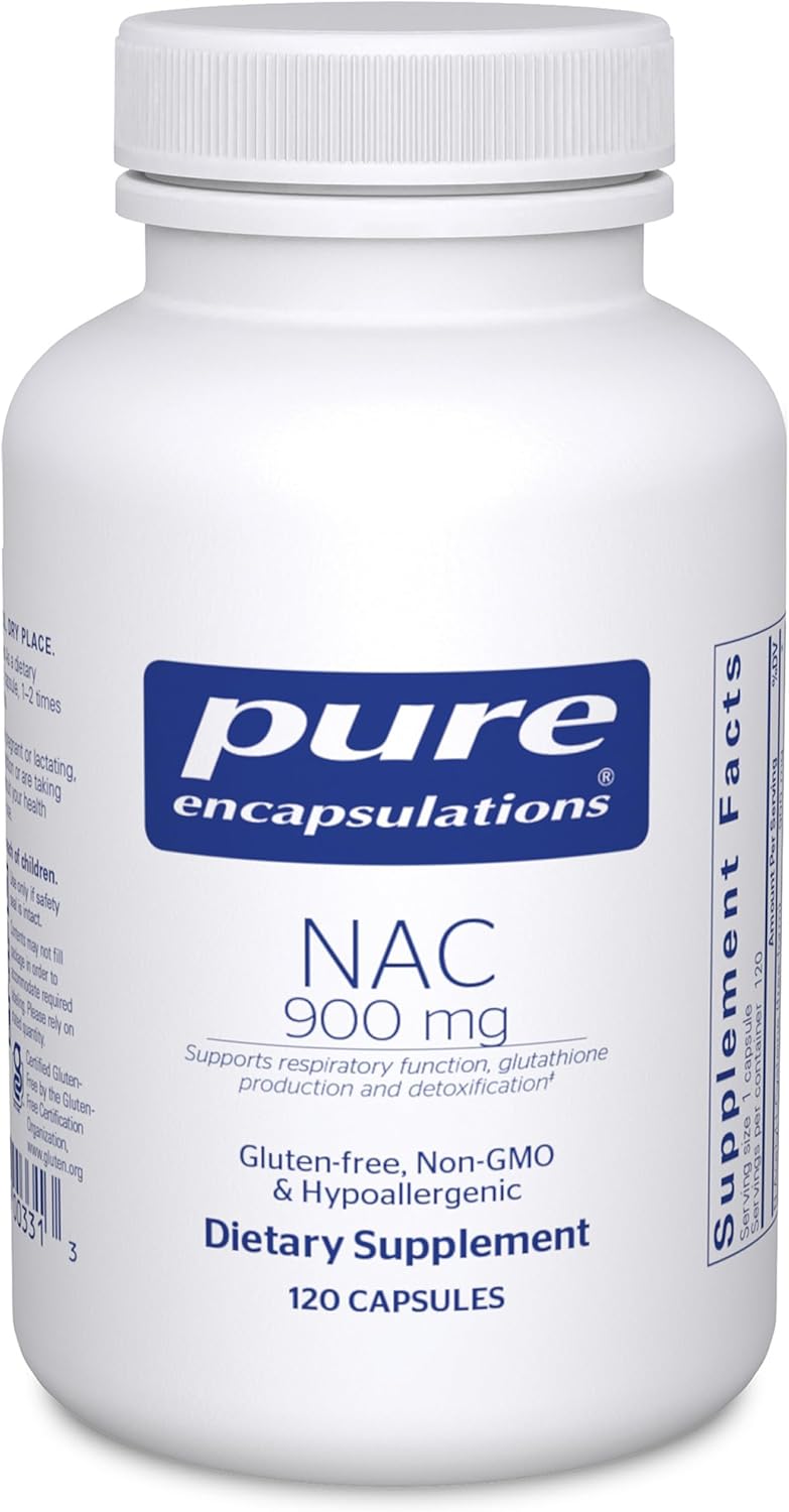 بيور إنكابسوليشنز NAC 900 مجم | مضاد أكسدة متقدم ودعم الجهاز التنفسي |120 كبسولة