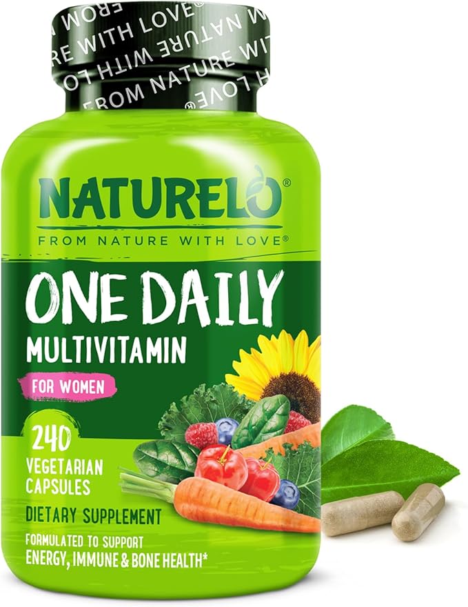 NATURELO One Daily Multivitamin for Women w/Vitamin B12, 240 Capsules