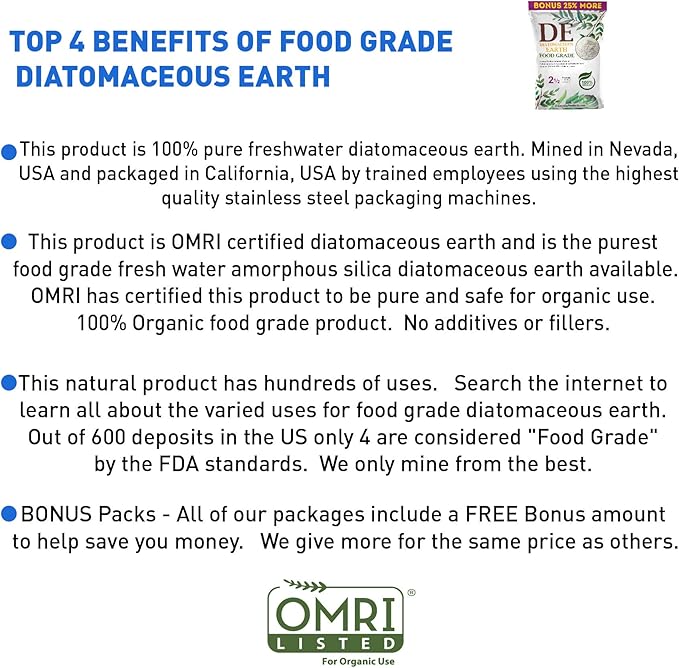Natural Diatomaceous Earth Food Grade 600mg | Internal Detox & Silica Support - Image 2