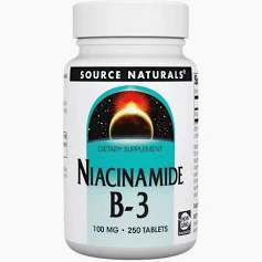 Source Naturals Niacinamide B-3 100mg | Cellular Energy | 250 Tablets