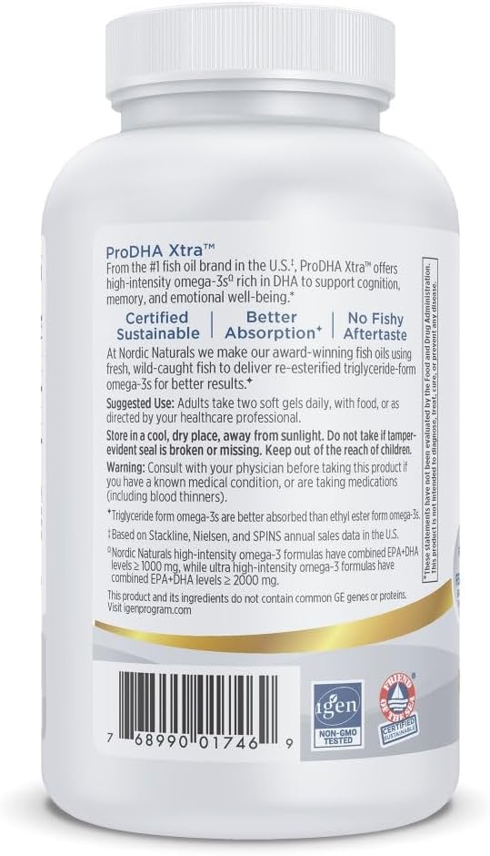 Nordic Naturals ProDHA 1000 | Supports Structural and Functional Brain Health | 120 Soft Gels - Image 3