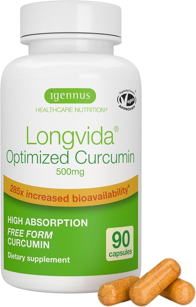 Igennus Longvida Lipidated Curcumin 500mg | 90 Caps
