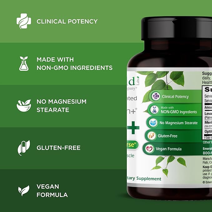Emerald Laboratories Pea+ with Levagen+ | 60 Capsules - Image 4