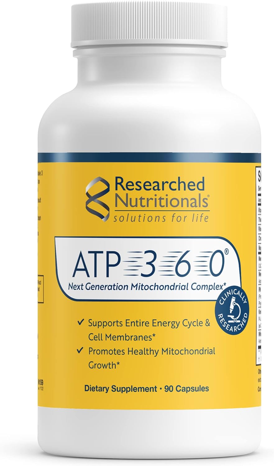 Researched Nutritionals ATP 360 | Mitochondrial Energy Support | 90 Capsules