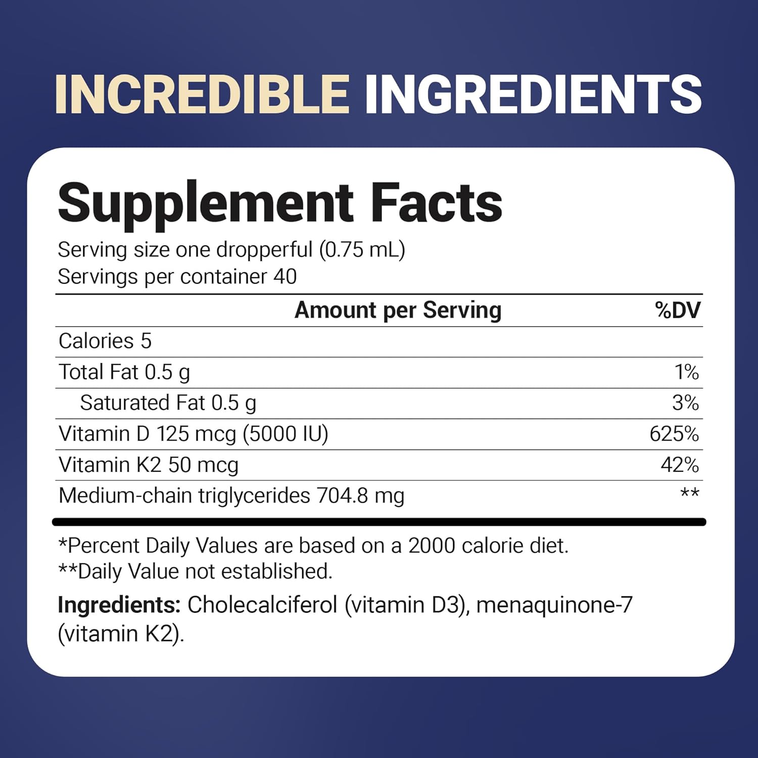 Dr. Berg Maximum Strength Vitamin D3 K2 Liquid Drops | Supports Bone Mineralization | 30 ml - Image 2