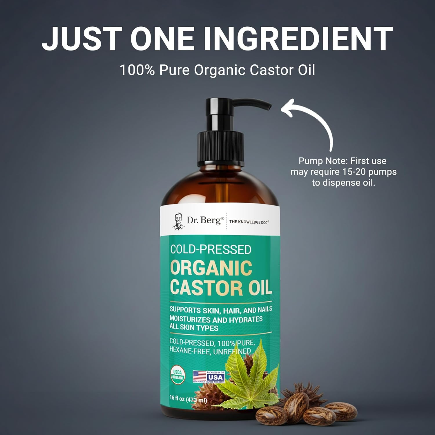 Dr. Berg Organic Castor Oil | Deep Skin Hydration & Wellness Support | 473ml - Image 8