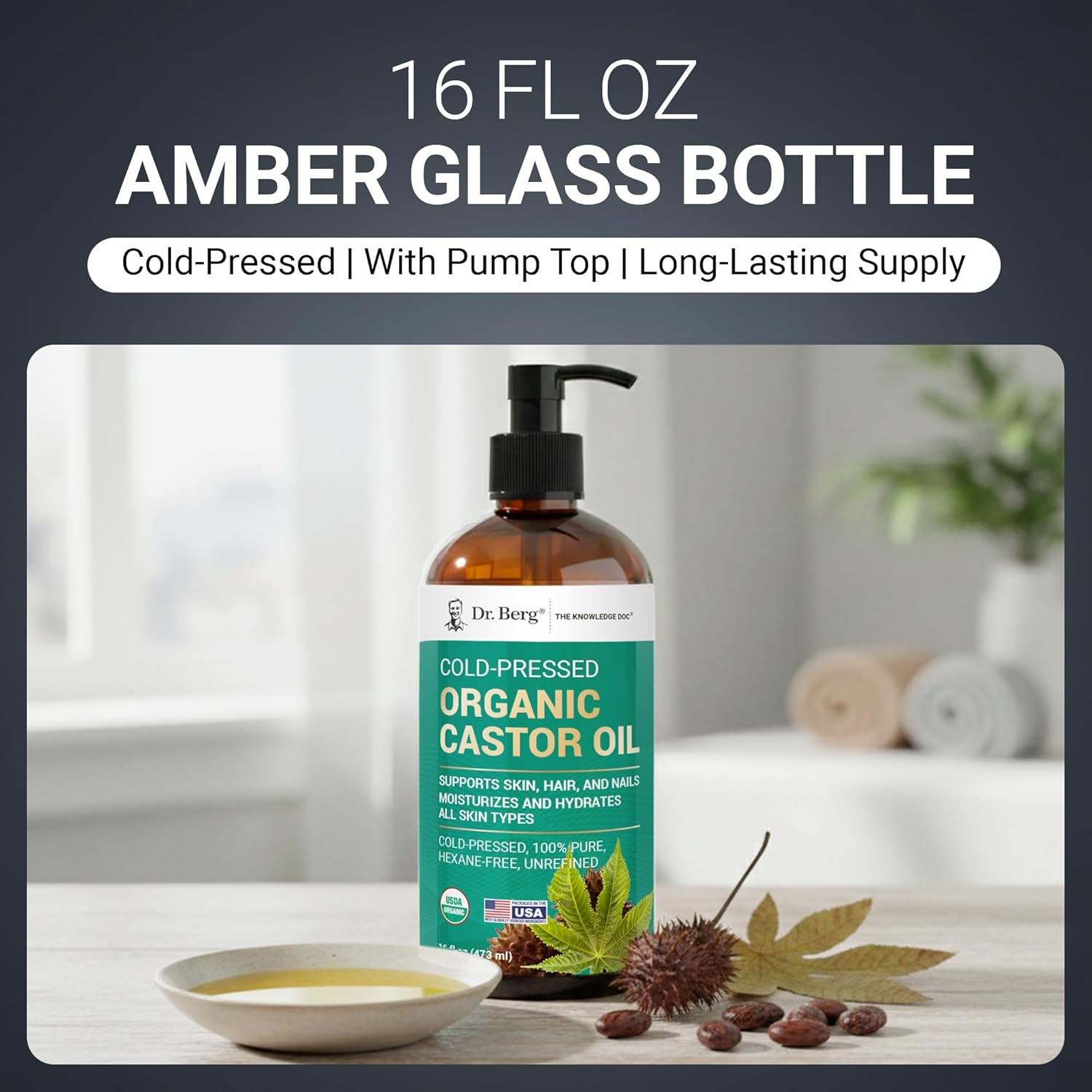 Dr. Berg Organic Castor Oil | Deep Skin Hydration & Wellness Support | 473ml - Image 5