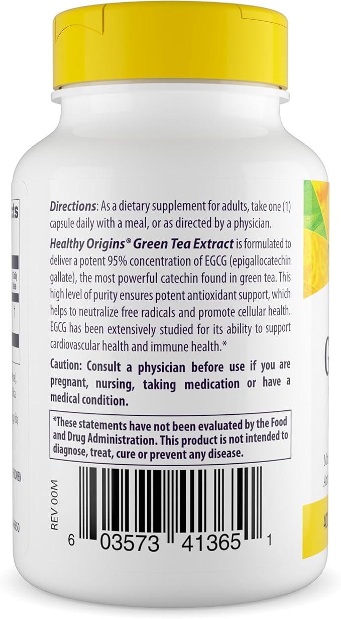 Healthy Origins Green Tea Extract 400mg | 120 Capsules - Image 3