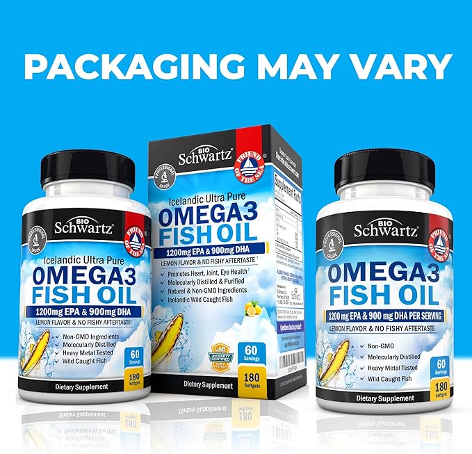 BioSchwartz Omega 3 Fish Oil, 180 Softgels - Image 4