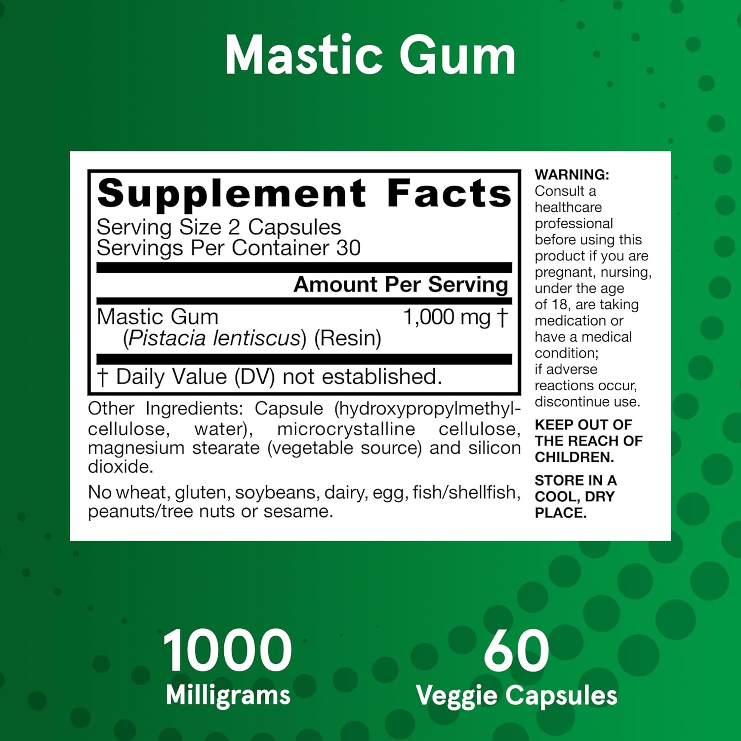 Jarrow Formulas Mastic Gum 1000 mg | 60 Capsules - Image 2