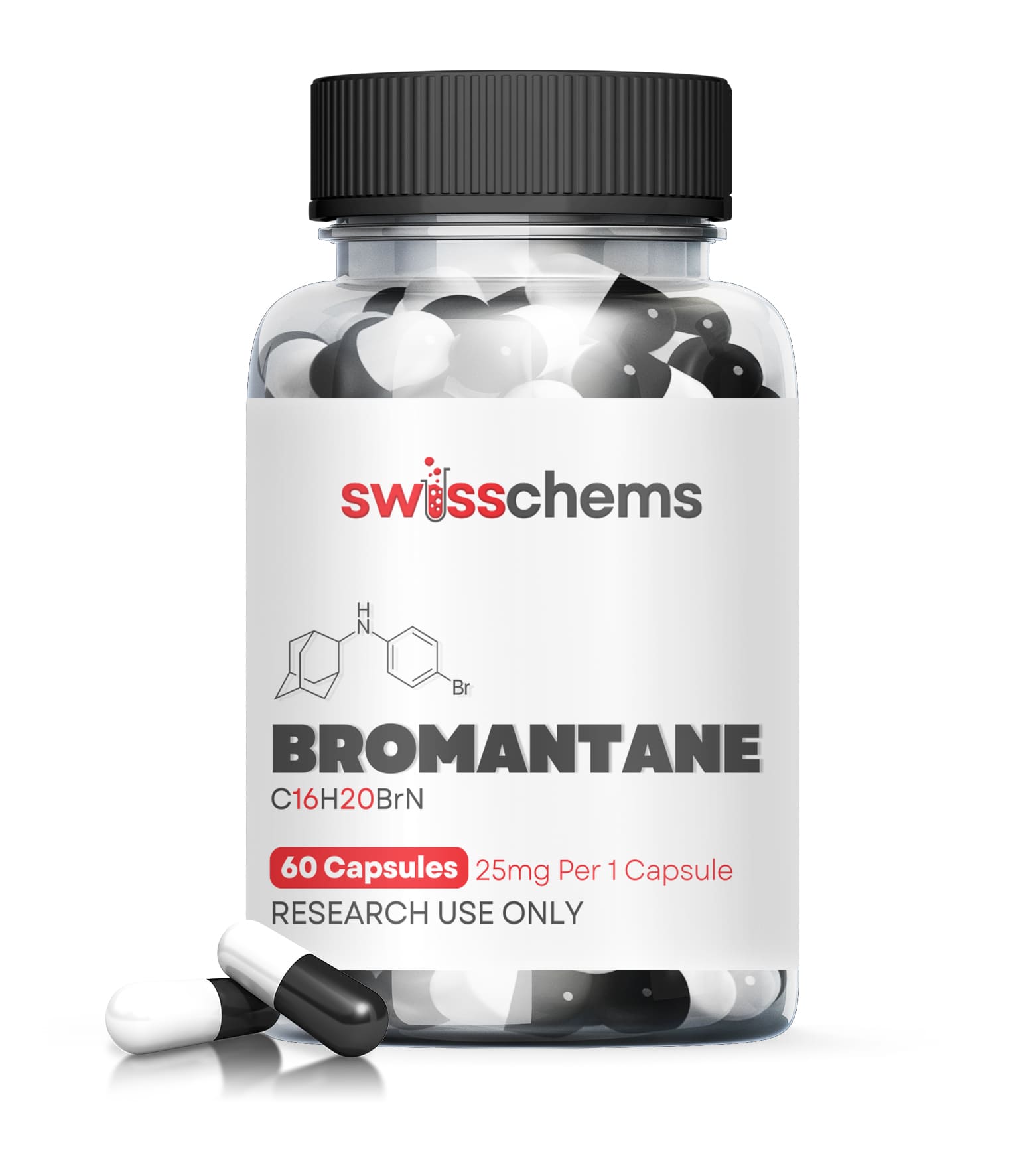 Swisschem Bromantane (25mg) per Cap | 60 Capsules