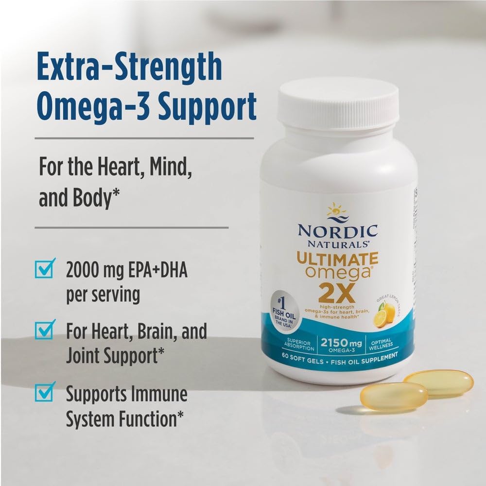 Nordic Naturals Ultimate Omega 2X 180 Soft Gels | Lemon Flavor - Image 4