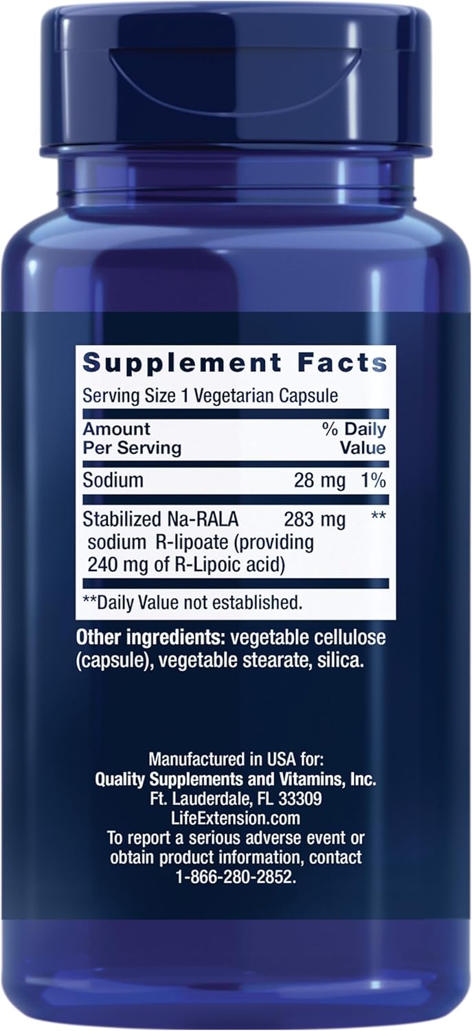 Life Extension Super R-Lipoic Acid | 60 Capsules - Image 2