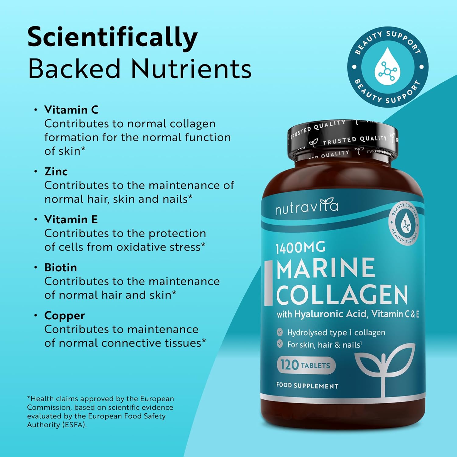 Nutravita Marine Collagen 1400mg | 120 Tablets - Image 4