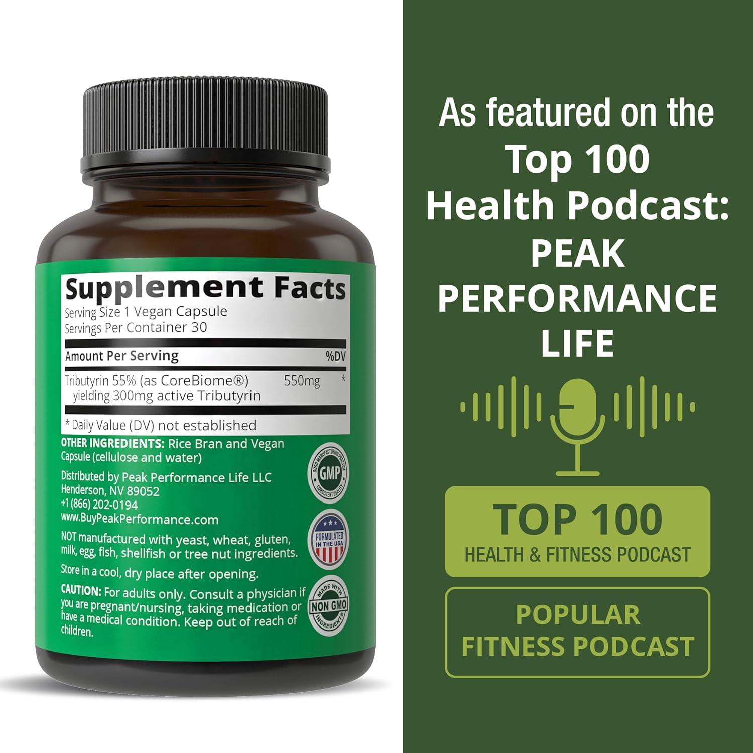 CoreBiome Tributyrin Postbiotic | Advanced Gut Barrier Support | 30 Caps - Image 2