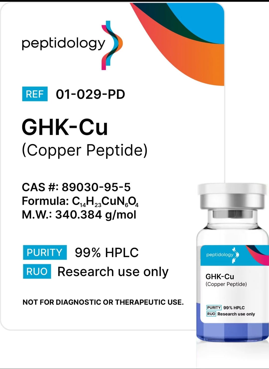 Peptidology GHK-Cu Copper Tripeptide (50mg) | Support advanced tissue repair and regenerative