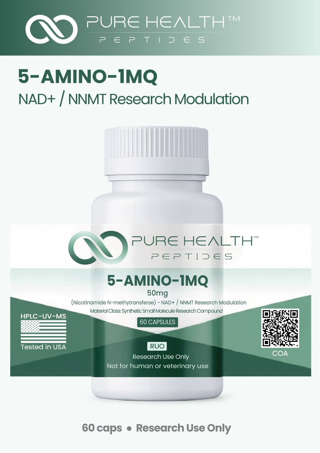 PURE HEALTH PEPTIDES 5-Amino-1MQ 50 MG - 60 CAPS