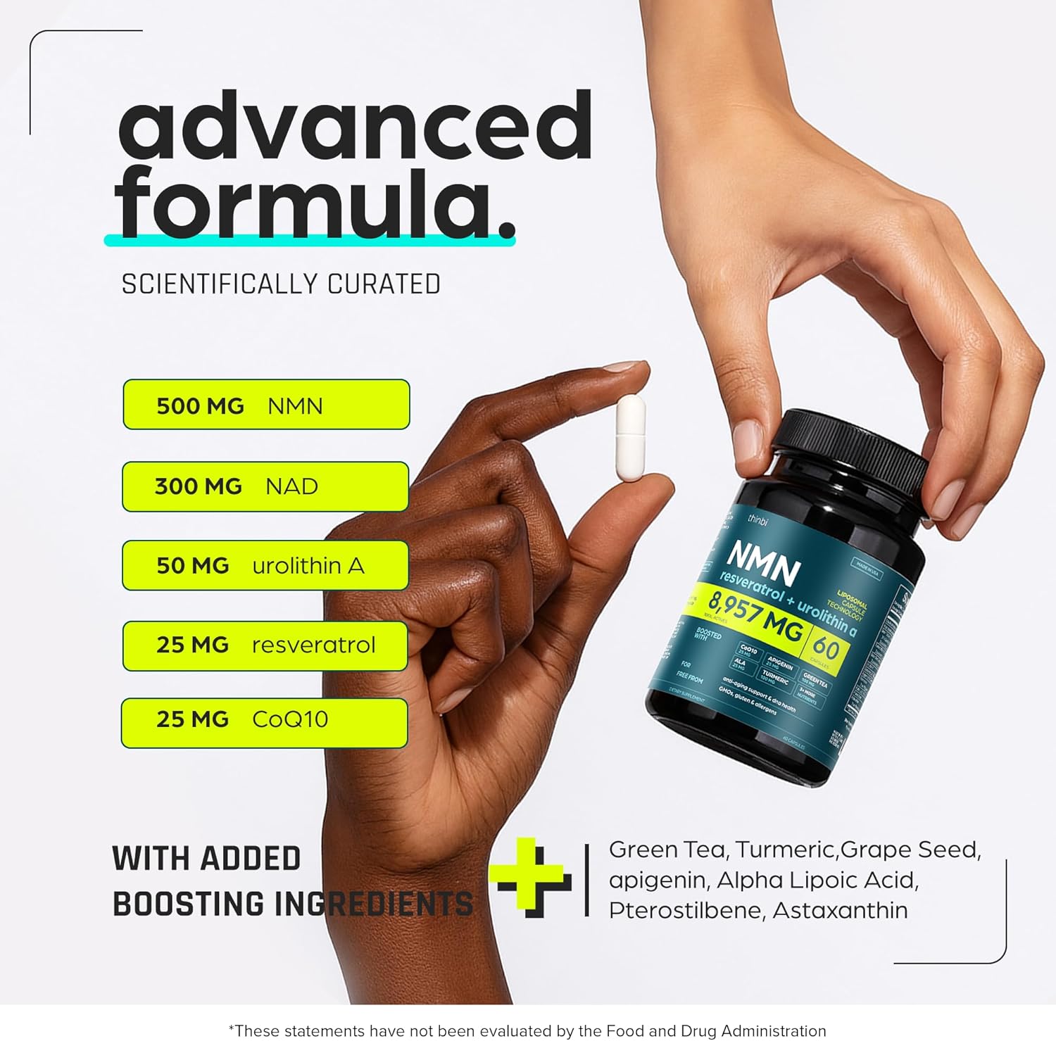 NMN Supplement with Real NAD+ Not Just a Booster | Urolithin A, Resveratrol, CoQ10, Alpha Lipoic Acid, Green Tea Extract | Cellular Longevity & Energy Support for Men & Women - Image 3