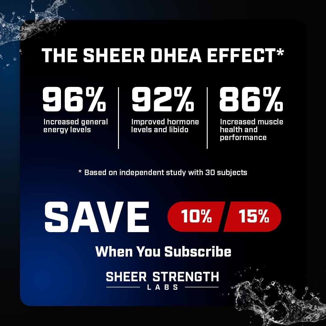 SHEER STRENGHT DHEA 100 MG | 60 Capsules - Image 4